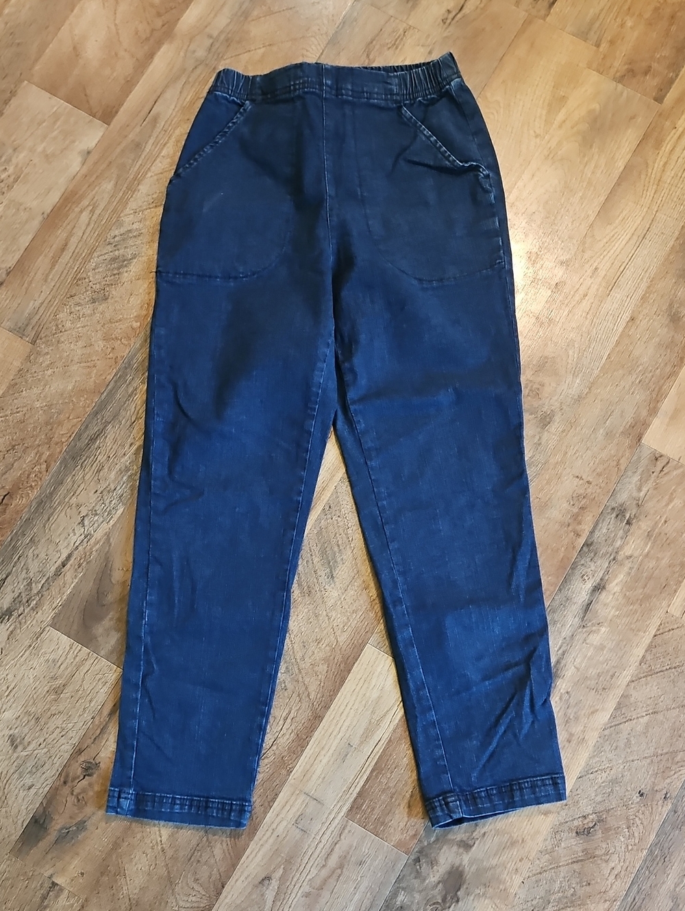 👖croft & barrow Navy Blue Elastic Waist Jeans